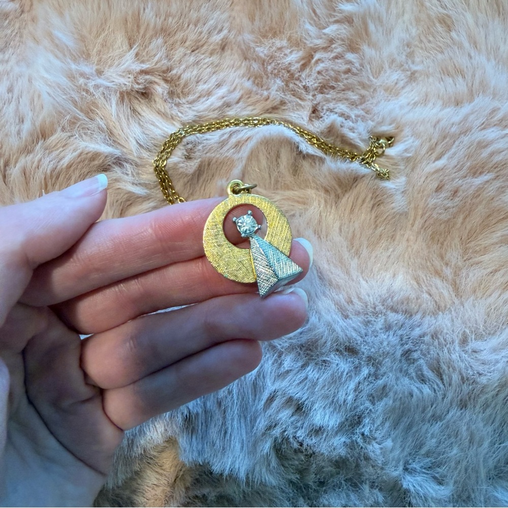 Star Trek IDIC gold, and silver handmade necklace